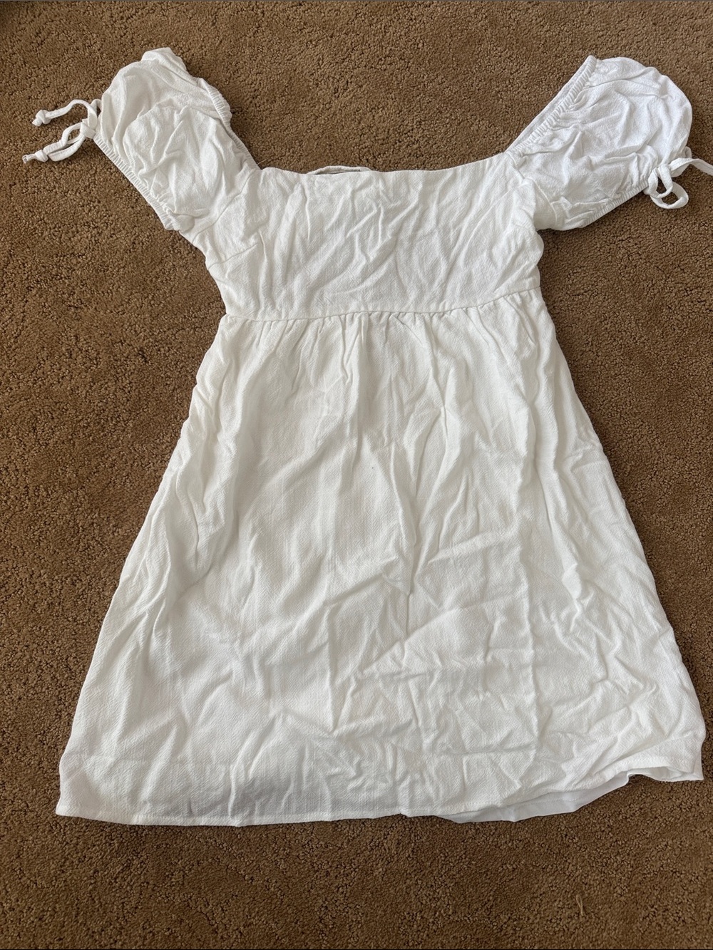 Teen White Off-Shoulder Dress